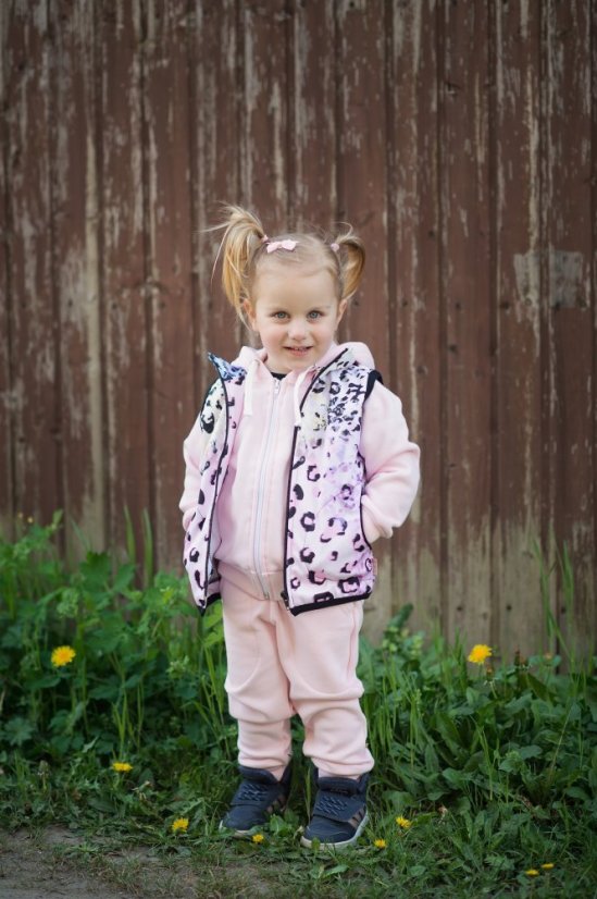 Dětské tepláky Warmy, světle růžová