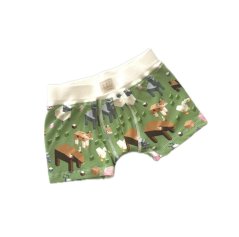 Detské boxerky Bambus, zvieratká z kociek