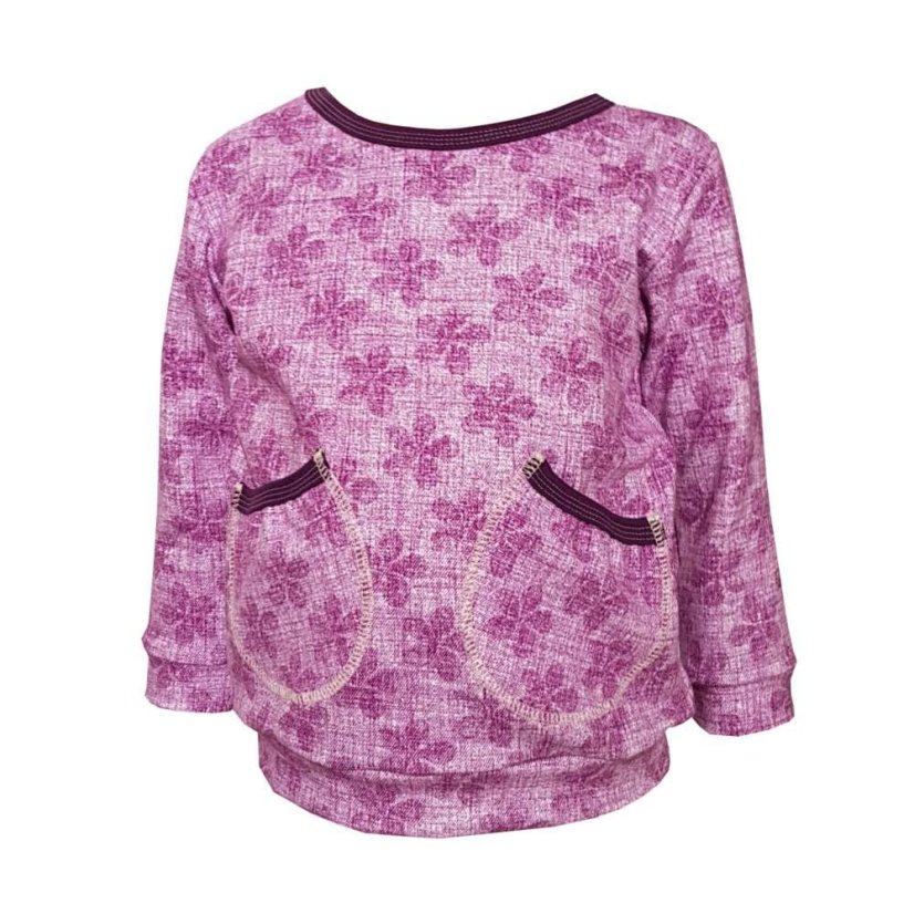 Dívčí mikina JEANS FLOWERS (Velikost 98)