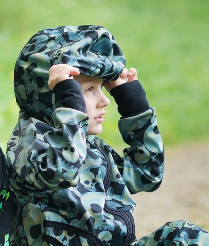 Dětská softshellová bunda s fleecem elastická