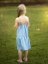 Dívčí bavlněné šaty na ramínka, modré nebe