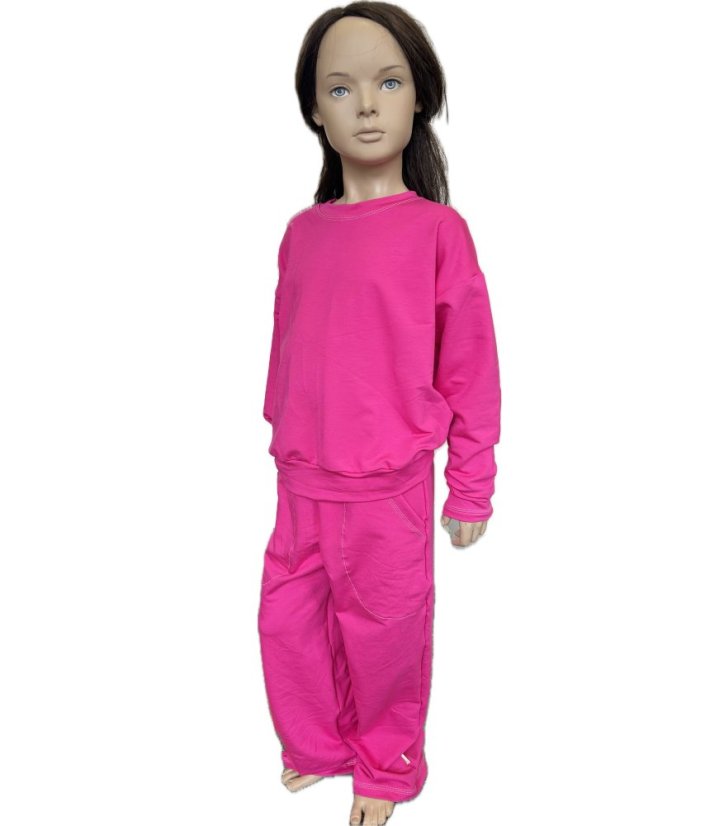 Dětské kalhoty TUBE MAX BAMBUS, sytě růžová