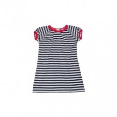 Dívčí šaty krátký rukáv NAVY námořník/red (Velikost 92-98)