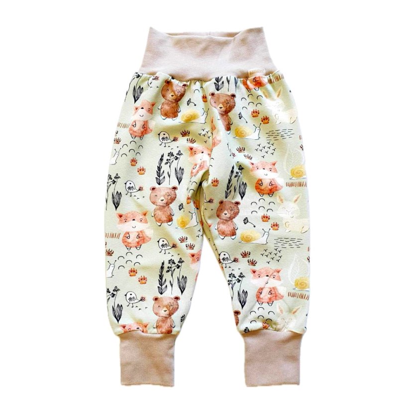 Detské rastúce nohavice GROW ľahké, lesní kamaráti