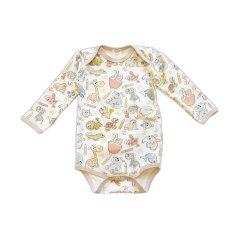 Dětské body, pastelková zoo dlouhý rukáv