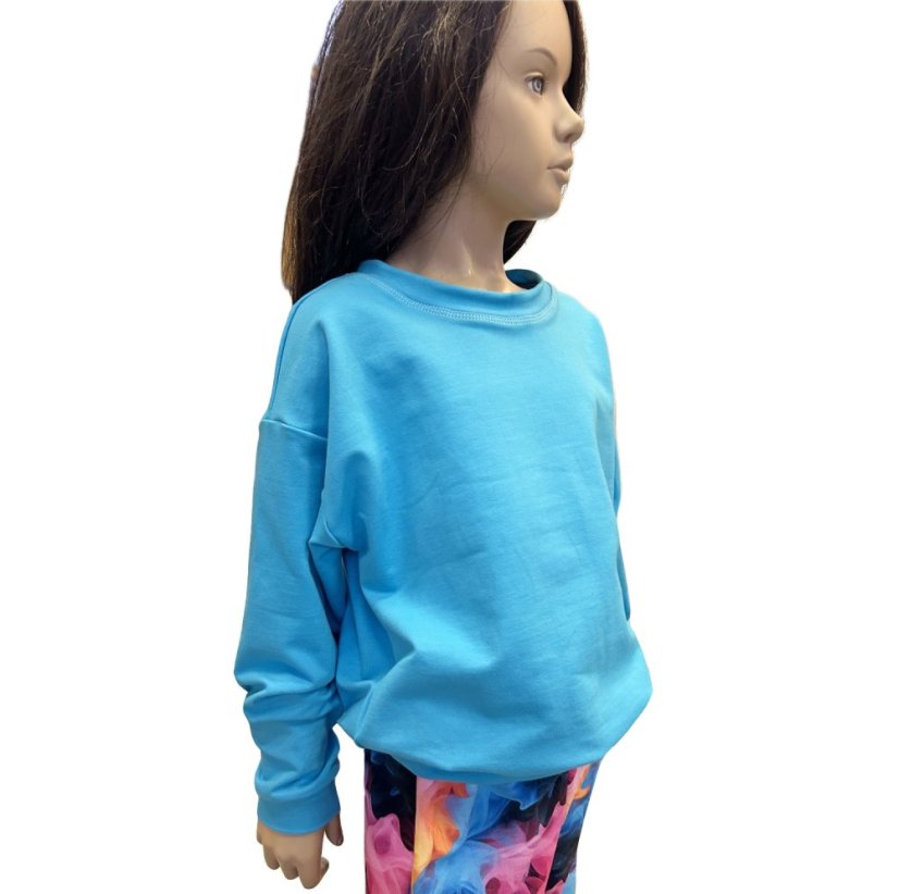 Dámská mikina, modrý tyrkys