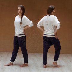 Dámské harémové kalhoty SATYAM BAMBUS fialové (Velikost XL dámské)