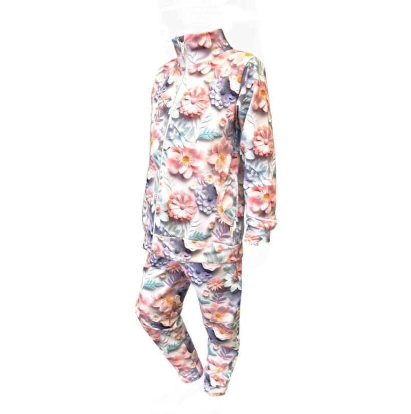 Dětská mikina na zip, zahrada snů