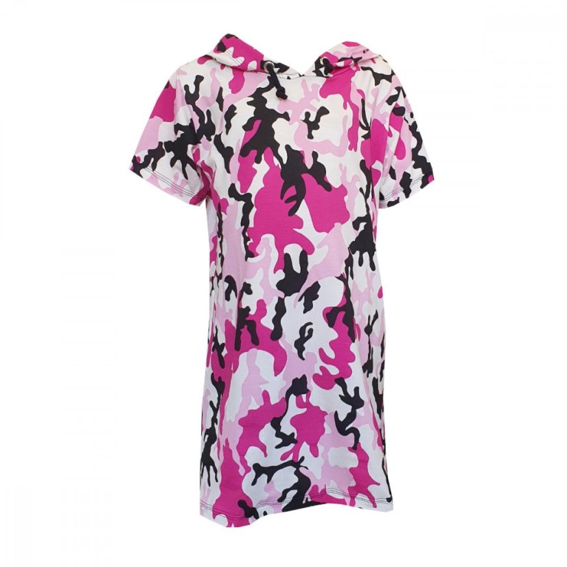 Dámské šaty OVERSIZE BAMBUS, růžový maskáč