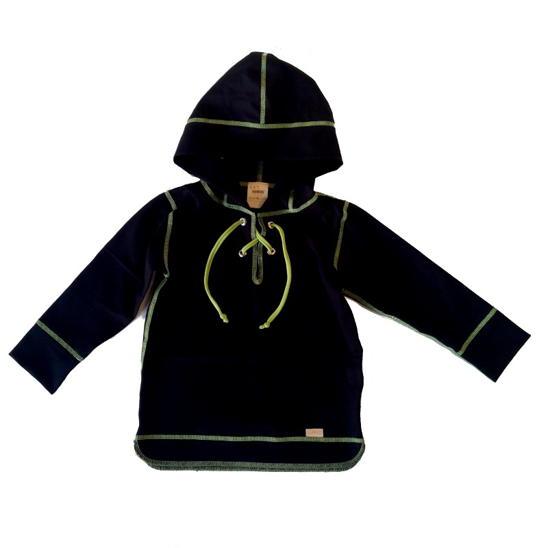 Pánská lehká mikina s kapucí BLACK (Velikost XL pánské)