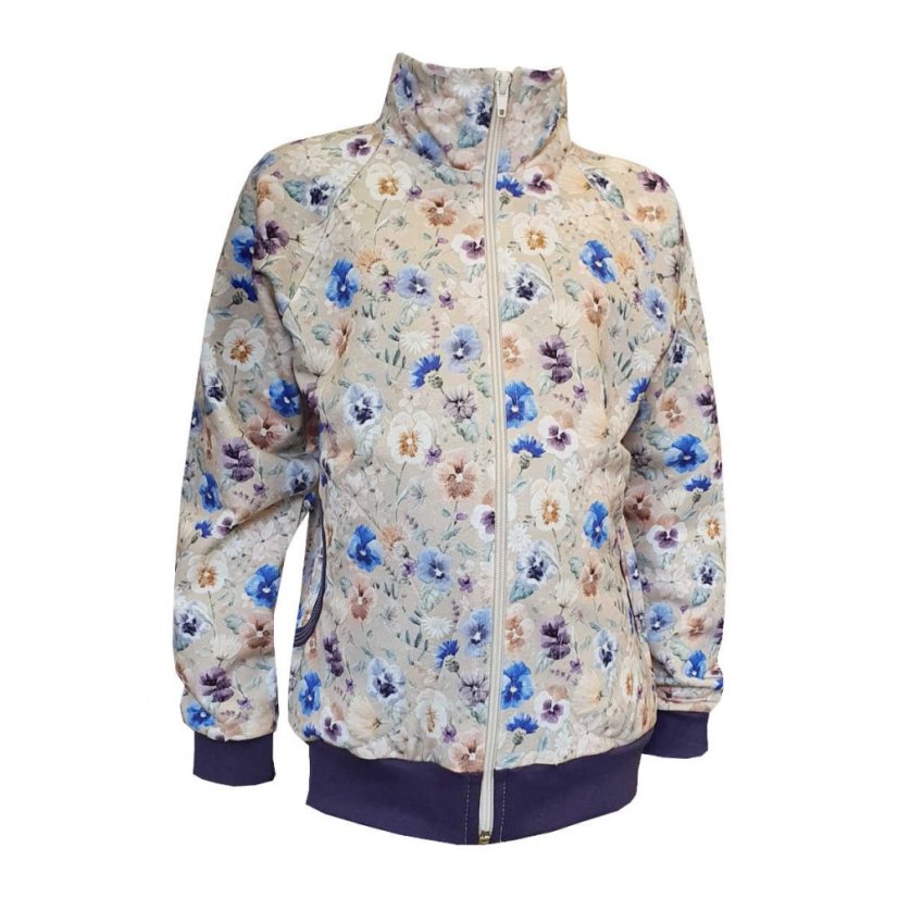 Mikina ZIPPER DIGI BLUE MEADOW