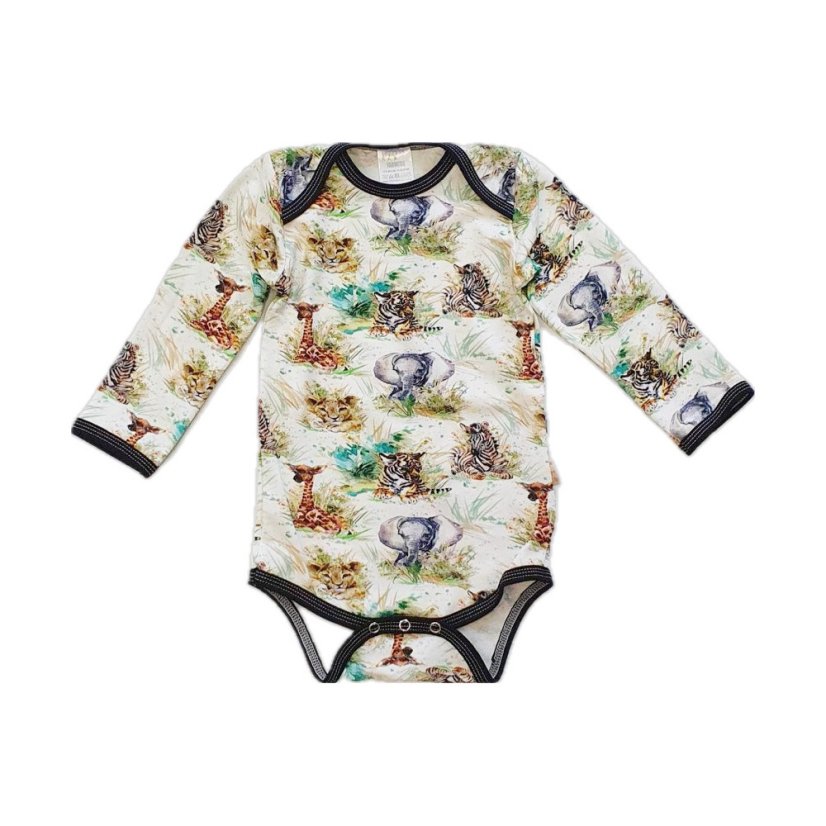 Dětské body, safari dlouhý rukáv