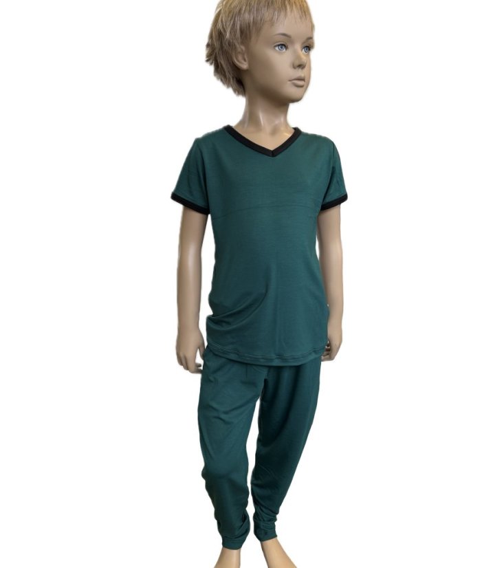 Detské tepláky Jogger Bambus, tmavo zelená