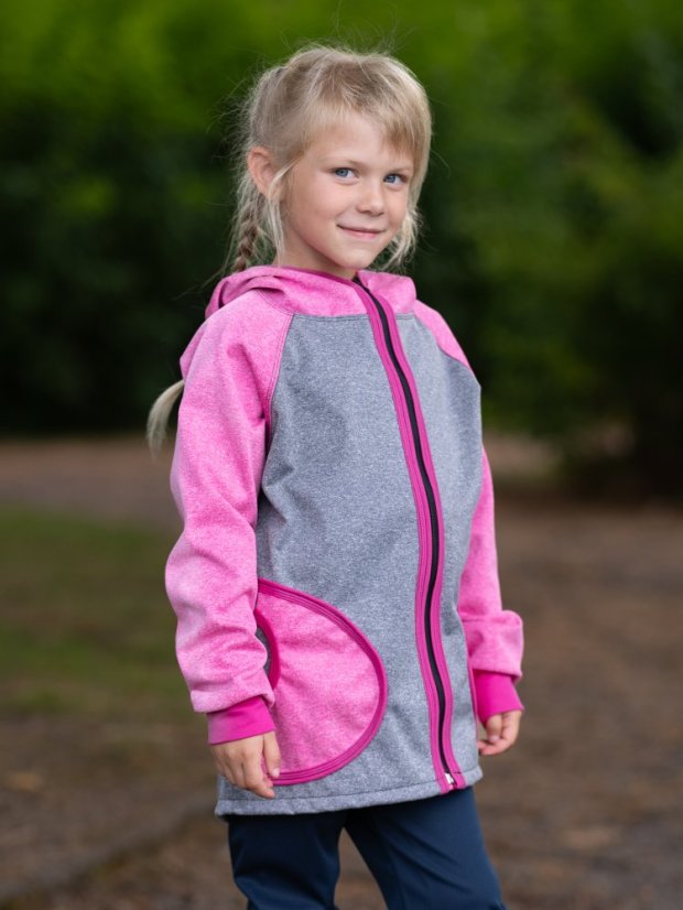 Dětská softshellová bunda s fleecem elastická