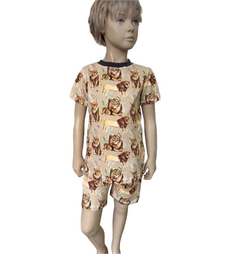 Dětské letní pyžamo, král savany