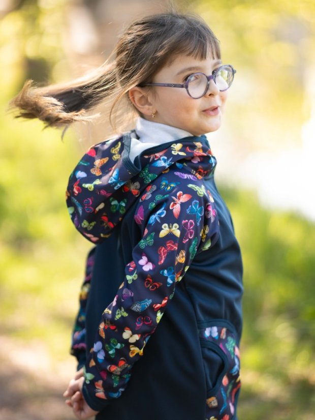 Dětská softshellová bunda s fleecem elastická