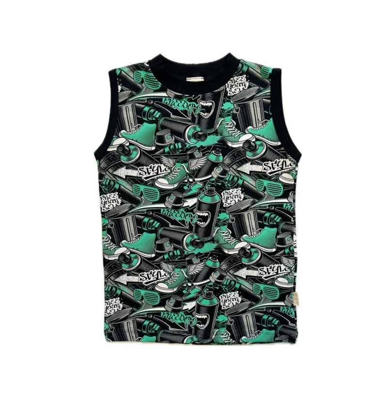 Tričko DIGI FREEDOM GREEN bez rukávů