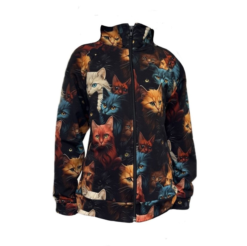 Dětská mikina na zip, divoké kočky