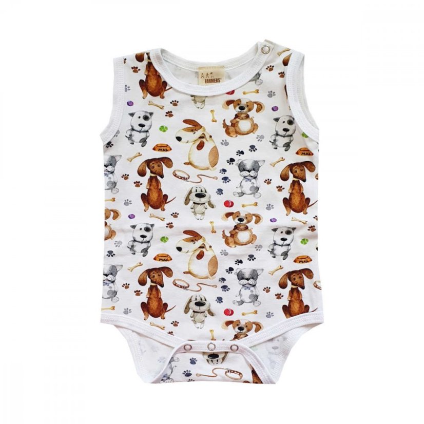 Dětské body, psí kamarádi tílko