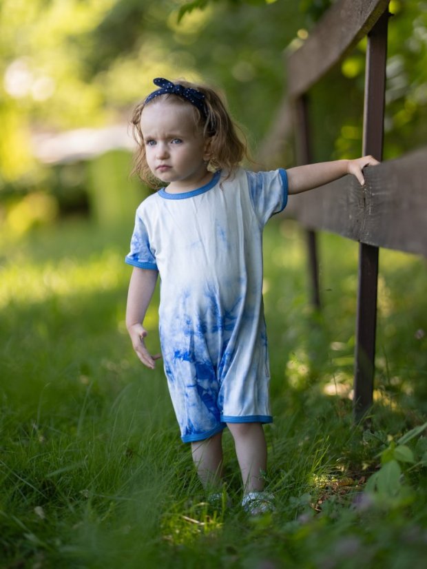 Detský letný overal BAMBUS, batika