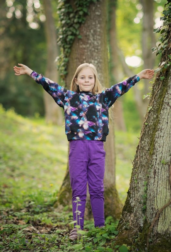 Tepláky JOGGER PURPLE ĽAHKÉ