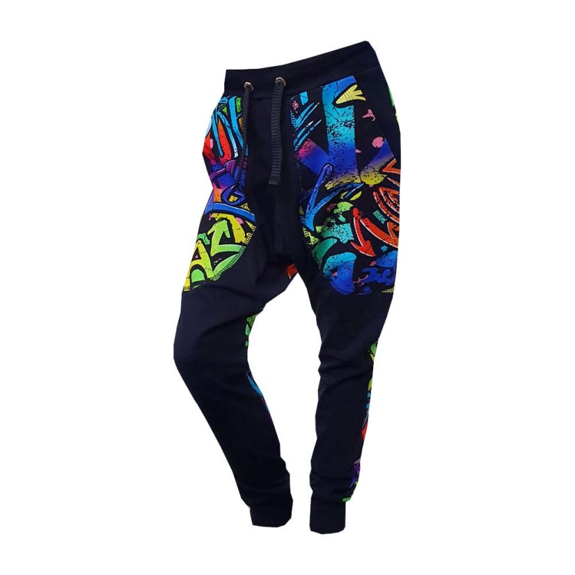 Pánské tepláky PARKOUR lehké, graffiti boom