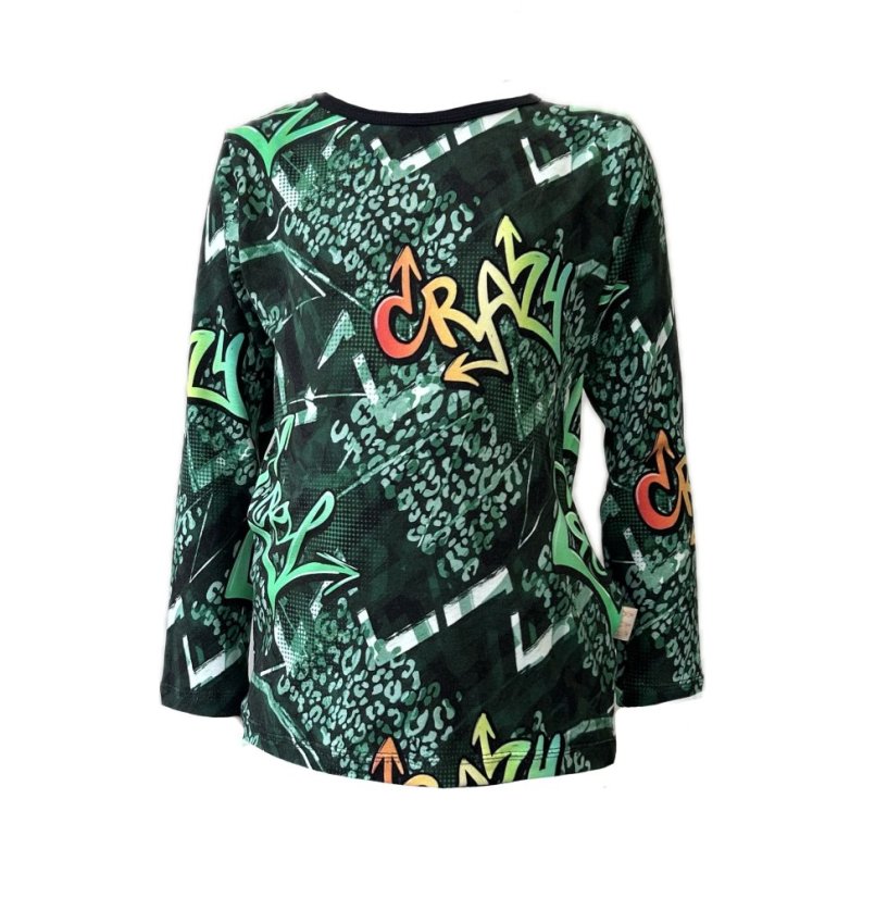 Dětské tričko BAMBUS, zelené grafity