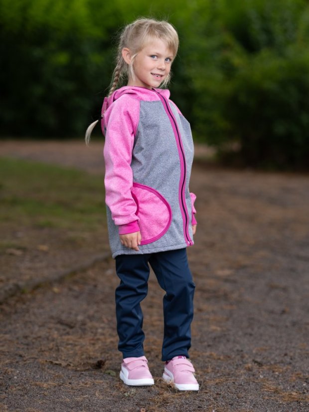 Dětská softshellová bunda s fleecem elastická