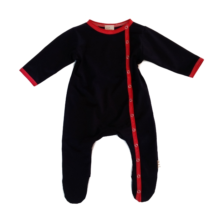 Dětský overal černý - červený (Velikost 86)