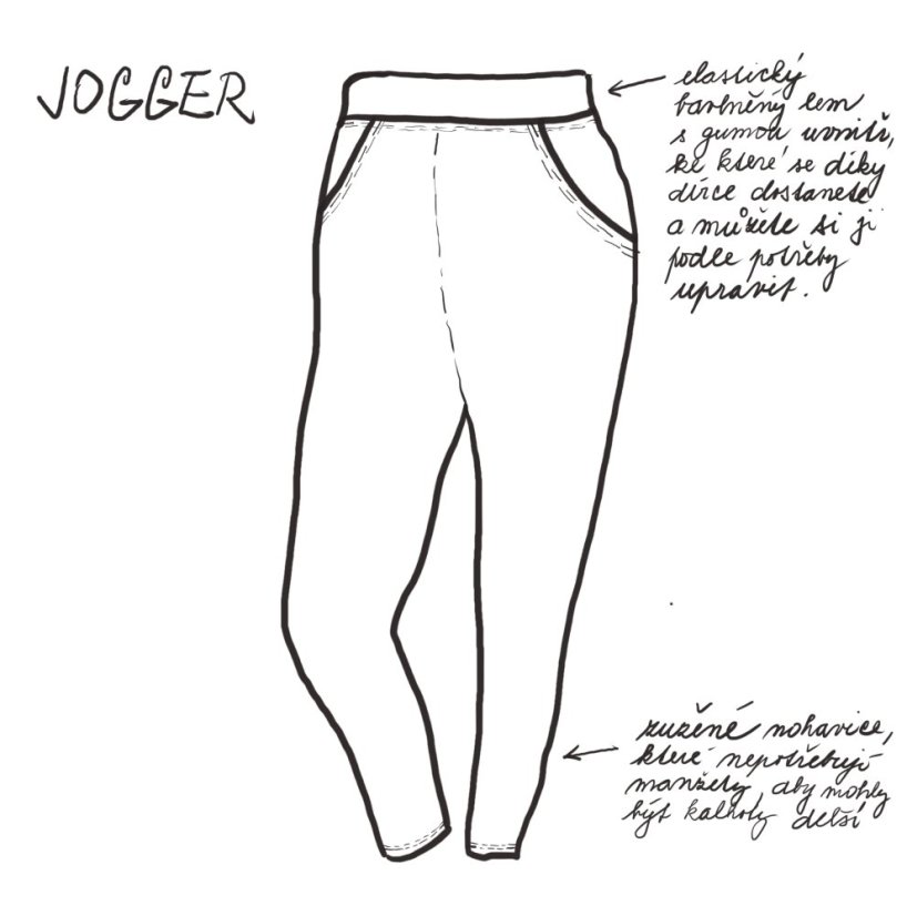 Tepláky JOGGER JEANS BLUE ľahké