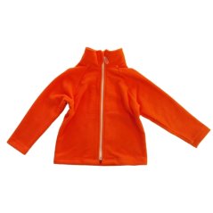 Dětská mikina na zip fleece ORANGE (Velikost 92-98)