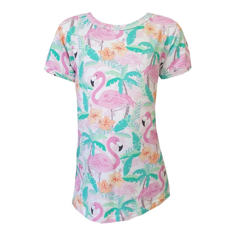 Tričko DIGI FLAMINGO krátký rukáv dívčí