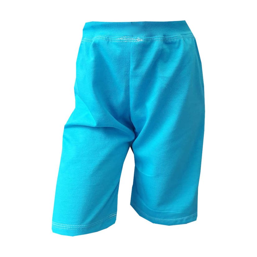 Dětské kraťasy po kolena, modrý tyrkys