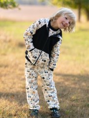 Dětská tepláková souprava na zip, malý stavitel