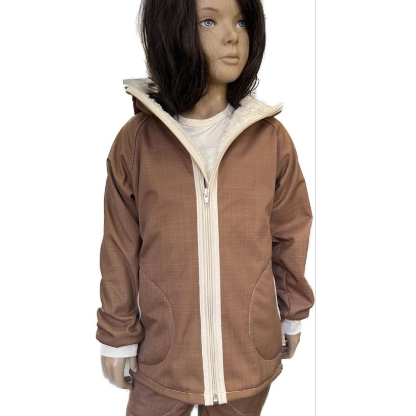 Dětská softshellová bunda s beránkem