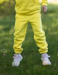 Dětské tepláky Fluffy, žlutá slunečnice