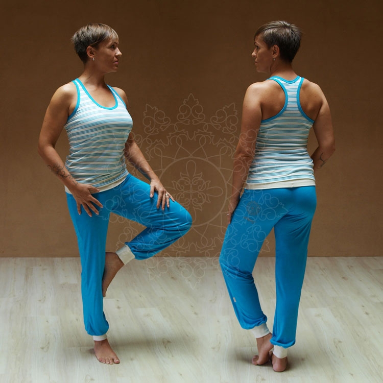 Dámské kalhoty klasik SATYAM BAMBUS tyrkysové (Velikost XS dámské)