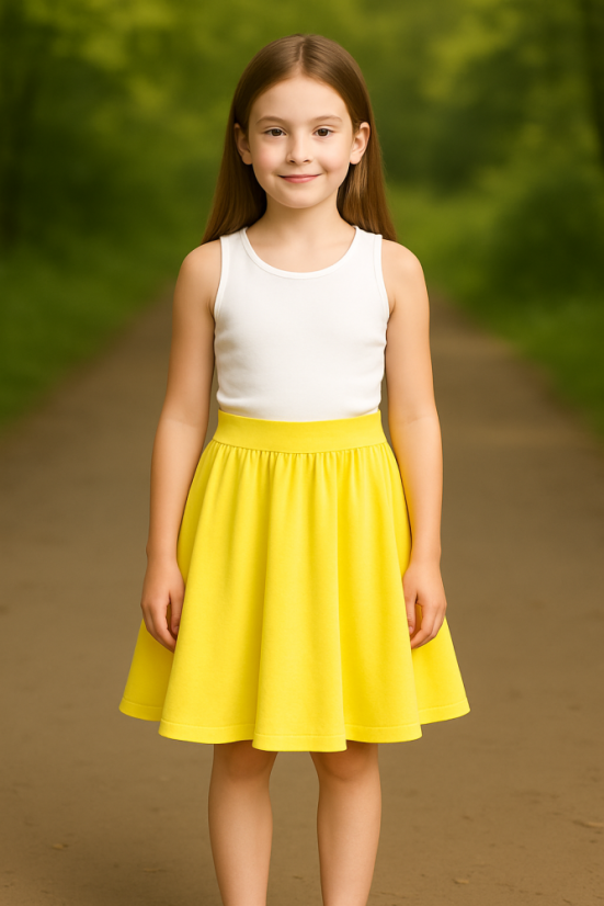 Dívčí kolová sukně