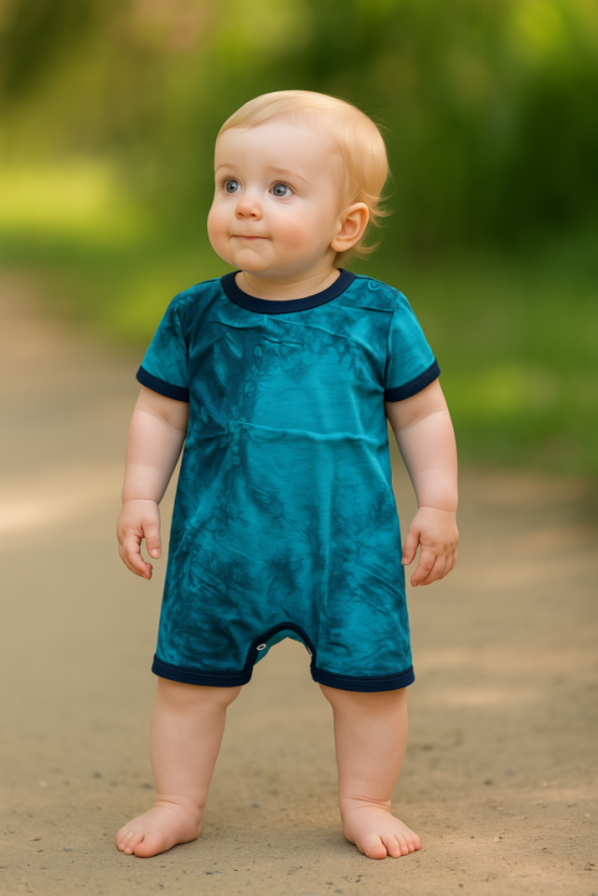 Detský letný overal BAMBUS, batika