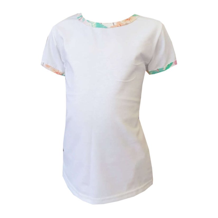 Tričko FLAMINGO bílé krátký rukáv