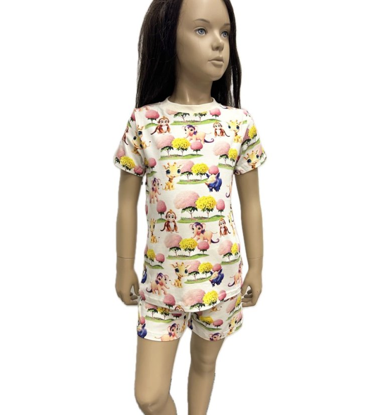 Dětské letní pyžamo BAMBUS, veselá zvířátka