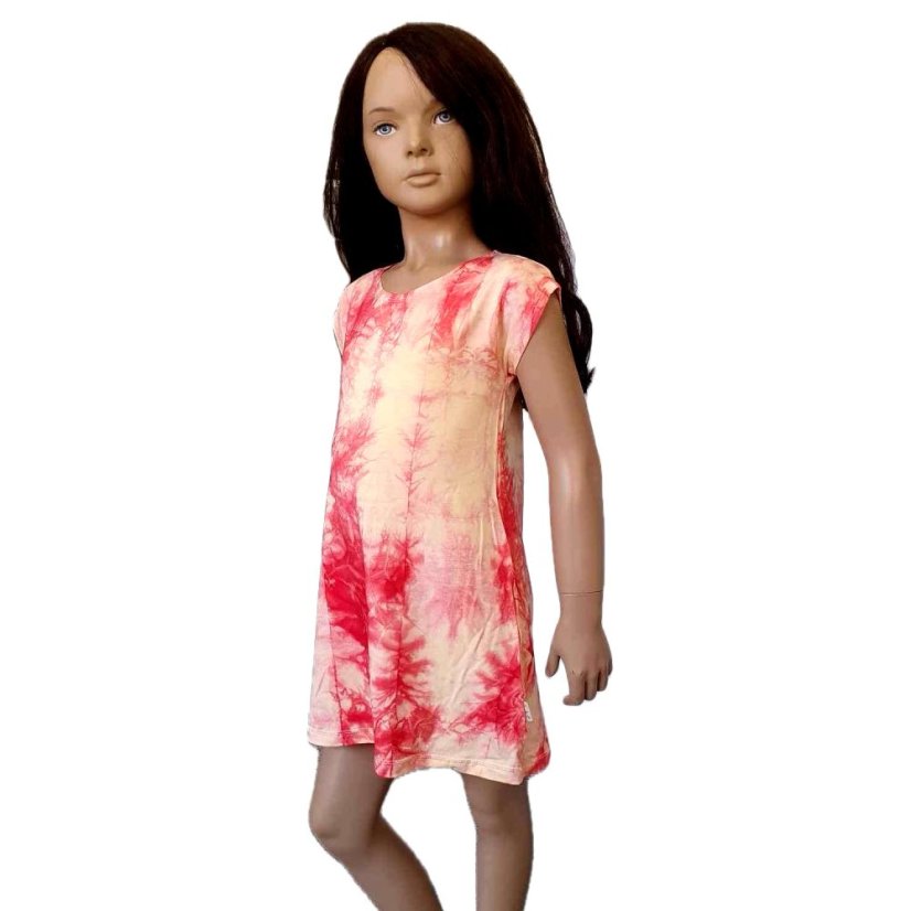 Šaty BAMBUS, malinová batika