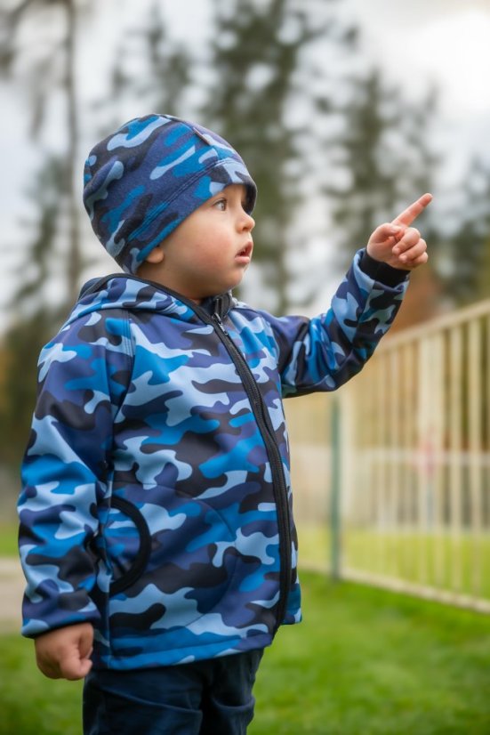Dětská softshellová bunda s fleecem elastická