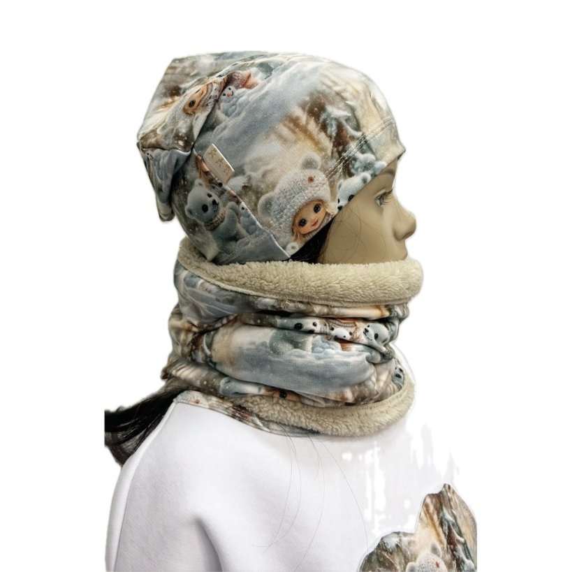 Dětská čepice HIPSTER, zimní příběh