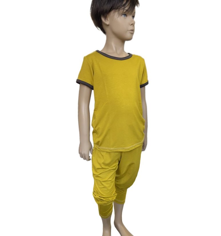 Dětské pyžamo BAMBUS, hořčicová