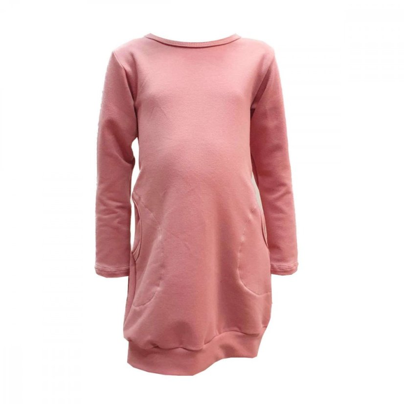 Mikinové šaty POWDER PINK