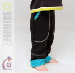 Dětské rostoucí kalhoty BRAUN tyrkys (Velikost 98)
