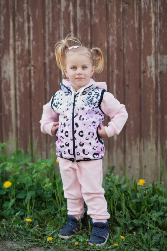 Dětské tepláky Warmy, světle růžová