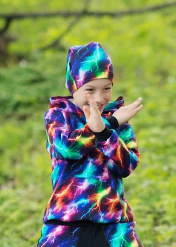 Detská tepláková súprava, neonové blesky