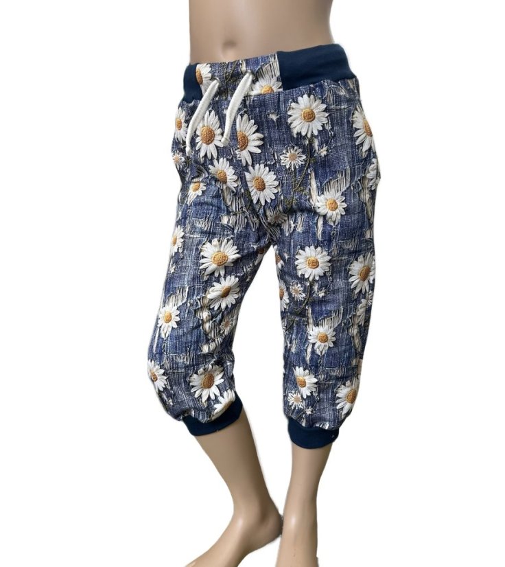3/4 KALHOTY WOW DIGI JEANS FLOWERS